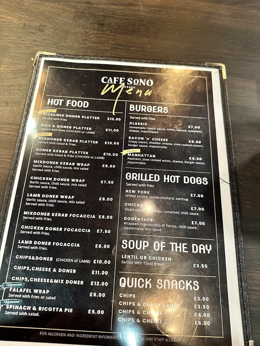 Menu Cafe Sono-1